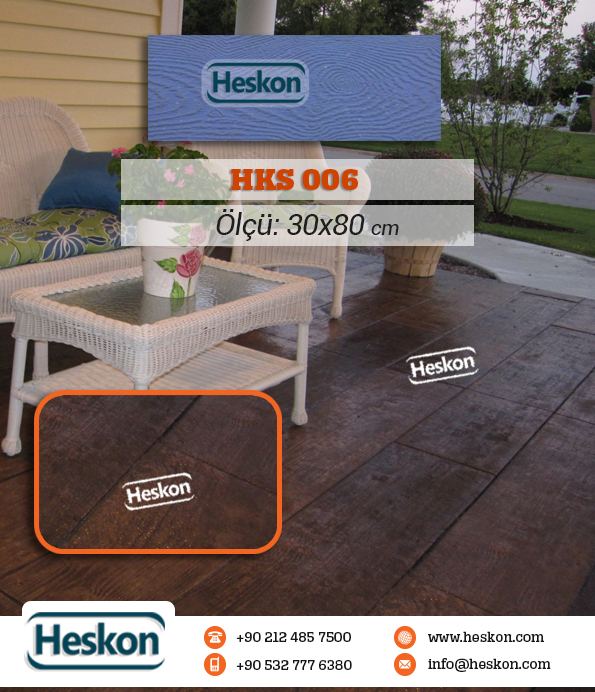 006 Hks Wood Patterned Baski Beton Kalibi