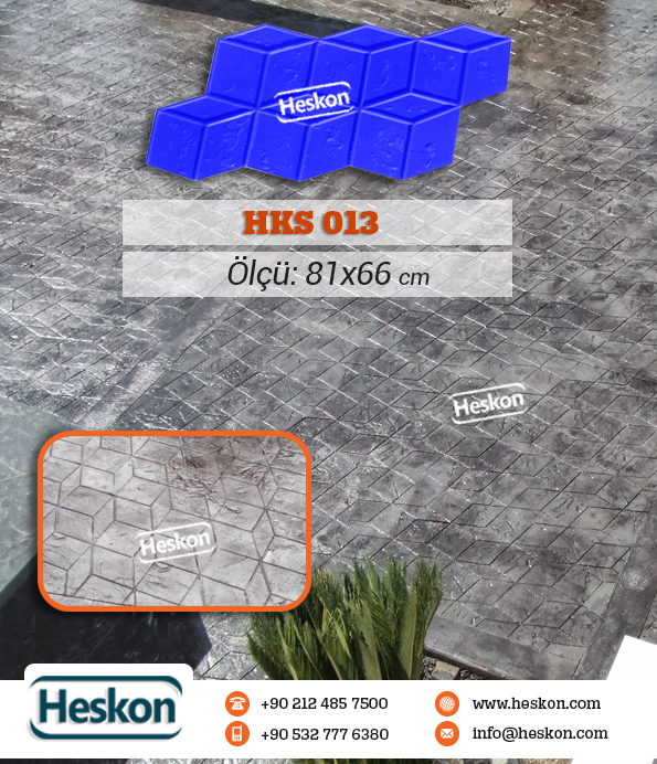 013 Hks 2d Stamp Stone Baski Beton Kalibi