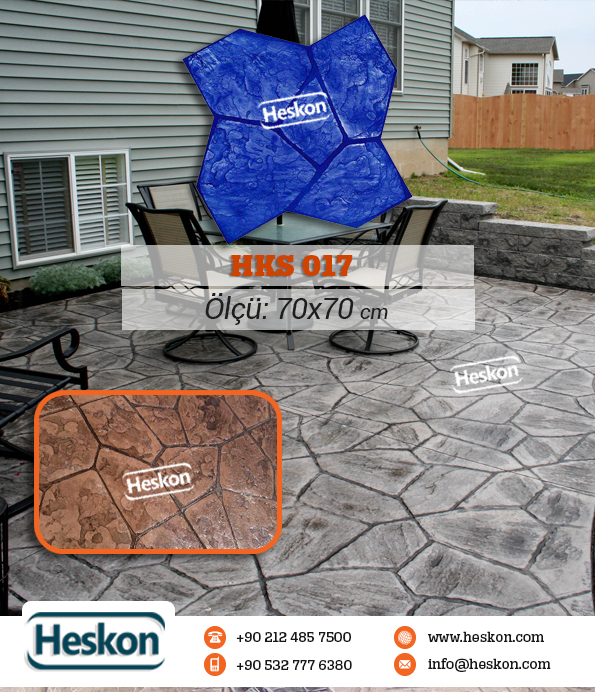 017 Hks Brickform Stamp Stone Baski Beton Kalibi Hks