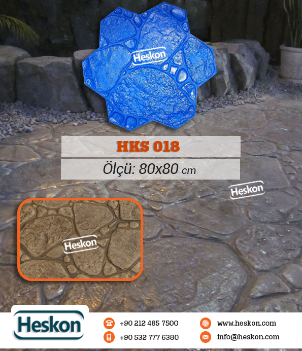 018 Hks Gardenpath Concrete Pattern Stamp Bask Beton Kalibi