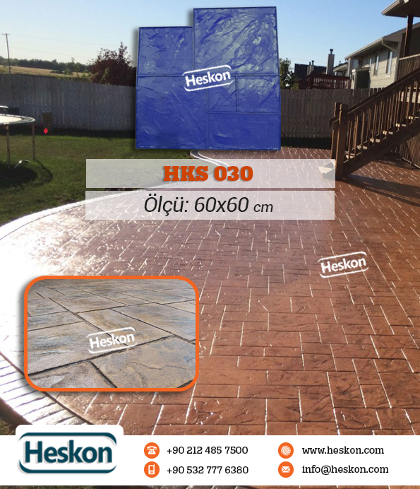 030 Hks Stamped Concrete Pattern Stone Baski Beton Kalibi