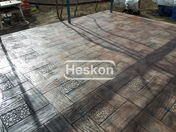 Ahsap Wood Desen Patternet Baski Stamp Beton Concrete 03